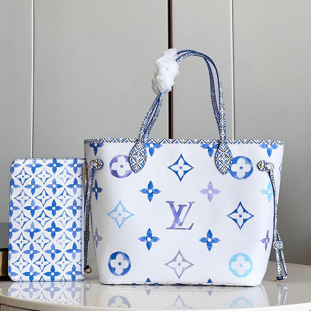 Blue LV Neverfull MM - Image 2