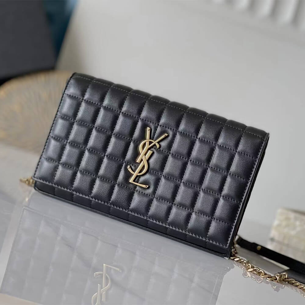 YSL LAMBSKIN CASSANDRE CHAIN WALLET - Image 2