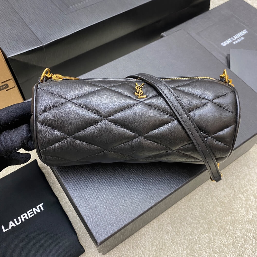 Black YSL SADE MINI TUBE BAG IN QUILTED LAMBSKIN - Image 2