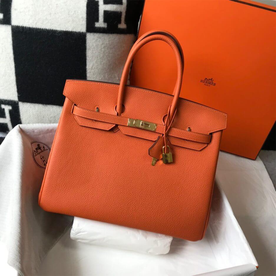 Orange Hermes Birkin 35 - Image 2