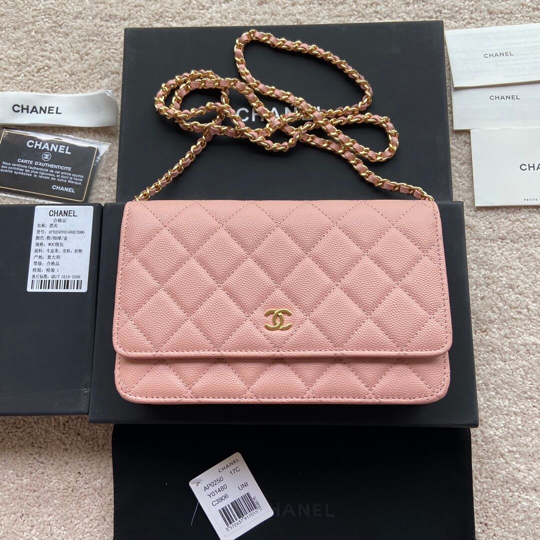 Pink Chanel classic chain wallet (Best
 grade) - Image 2