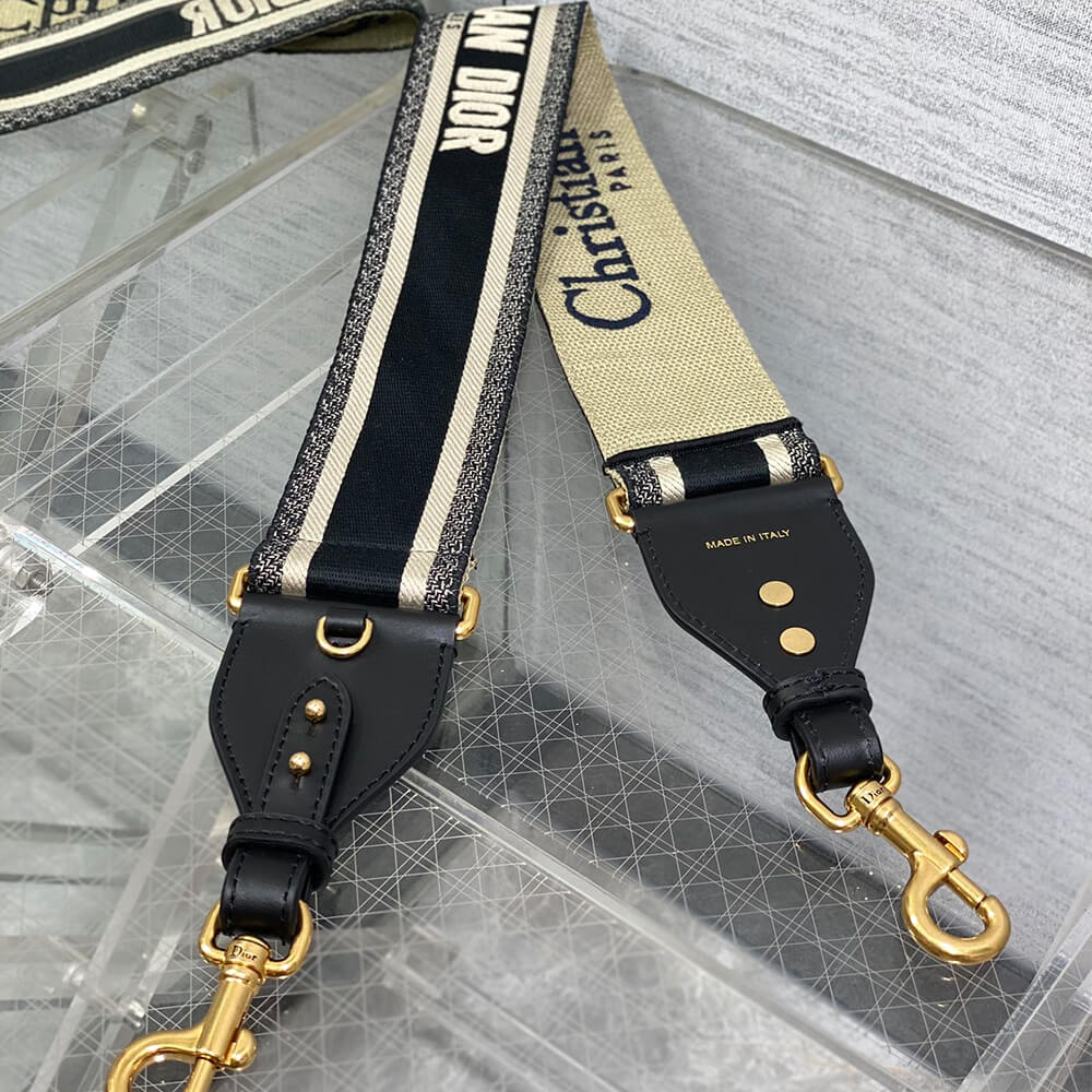 Black Dior Adjustable shoulder strap with loops - Image 2