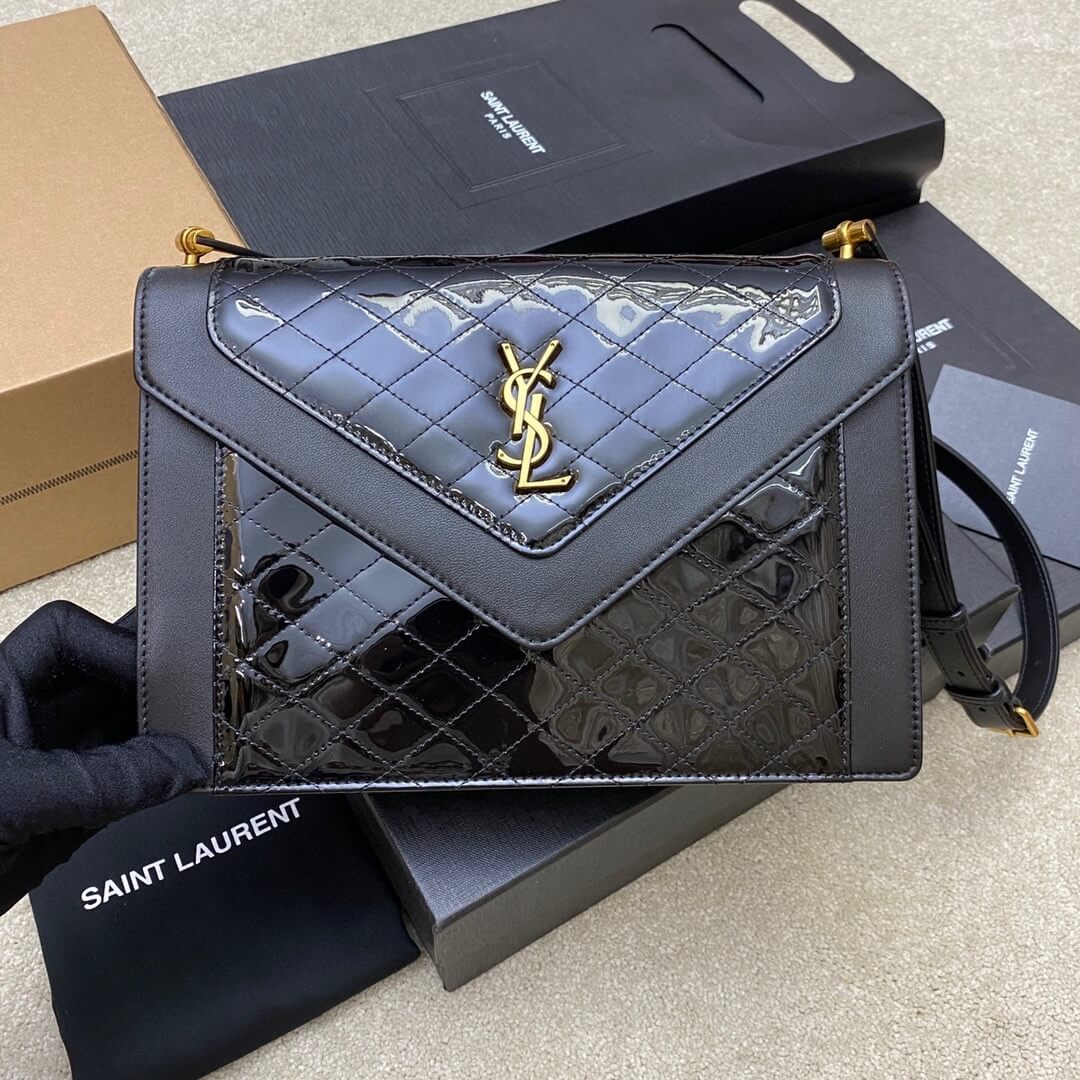 Black YSL Quilted Gaby Shoulder Bag - Image 2