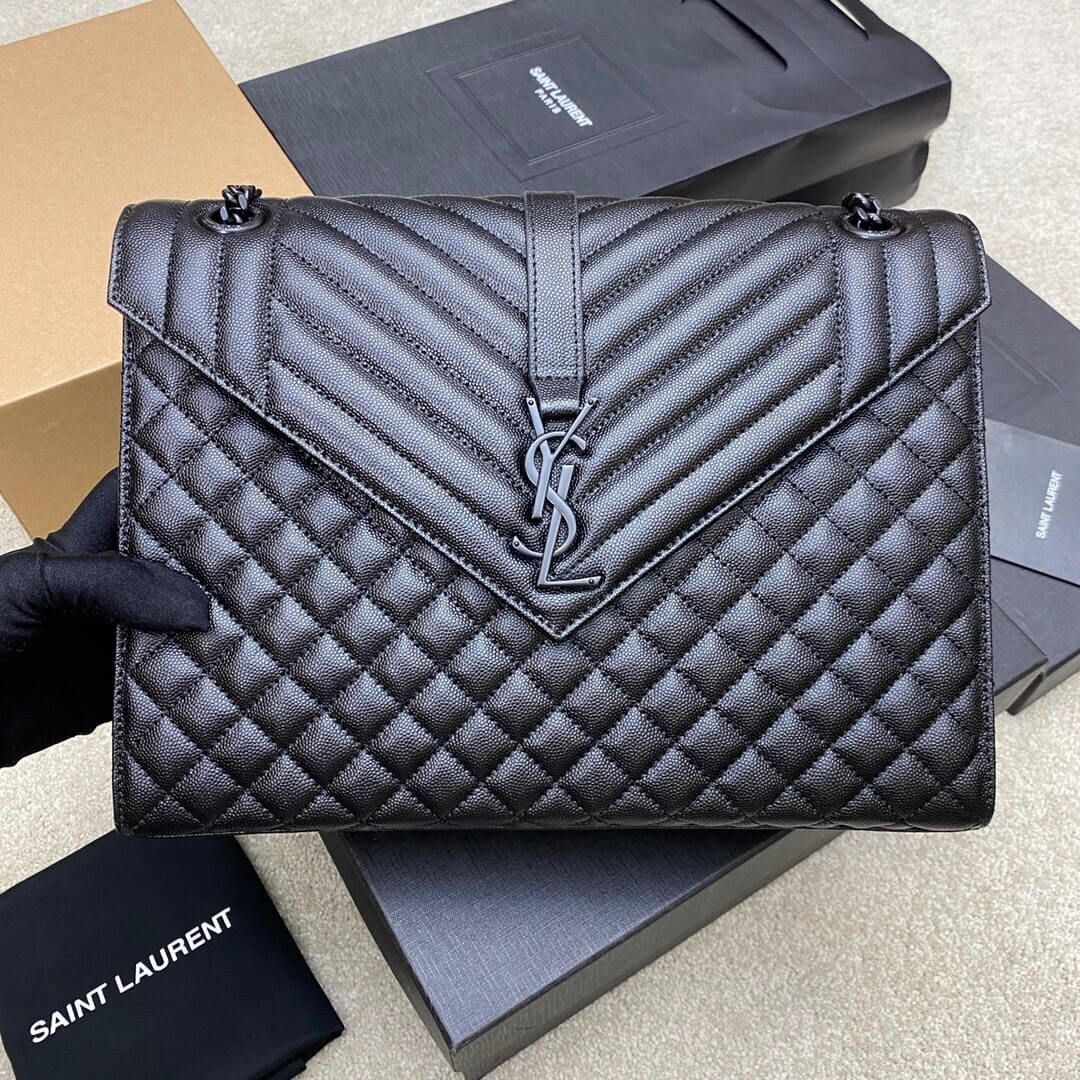 Black YSL Large Envelope Bag - Image 2