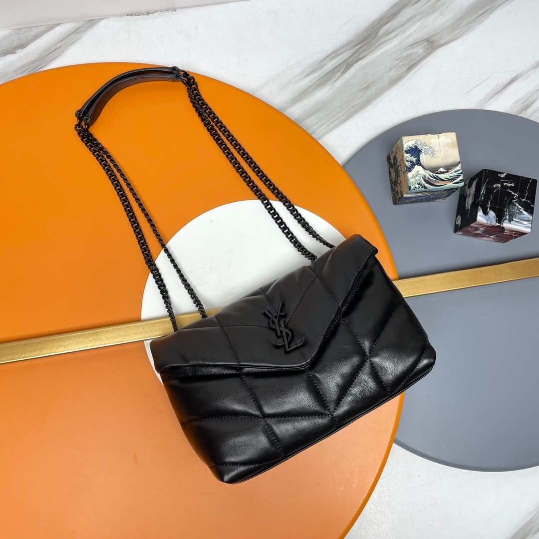 Black YSL Toy Puffer in lambskin - Image 2