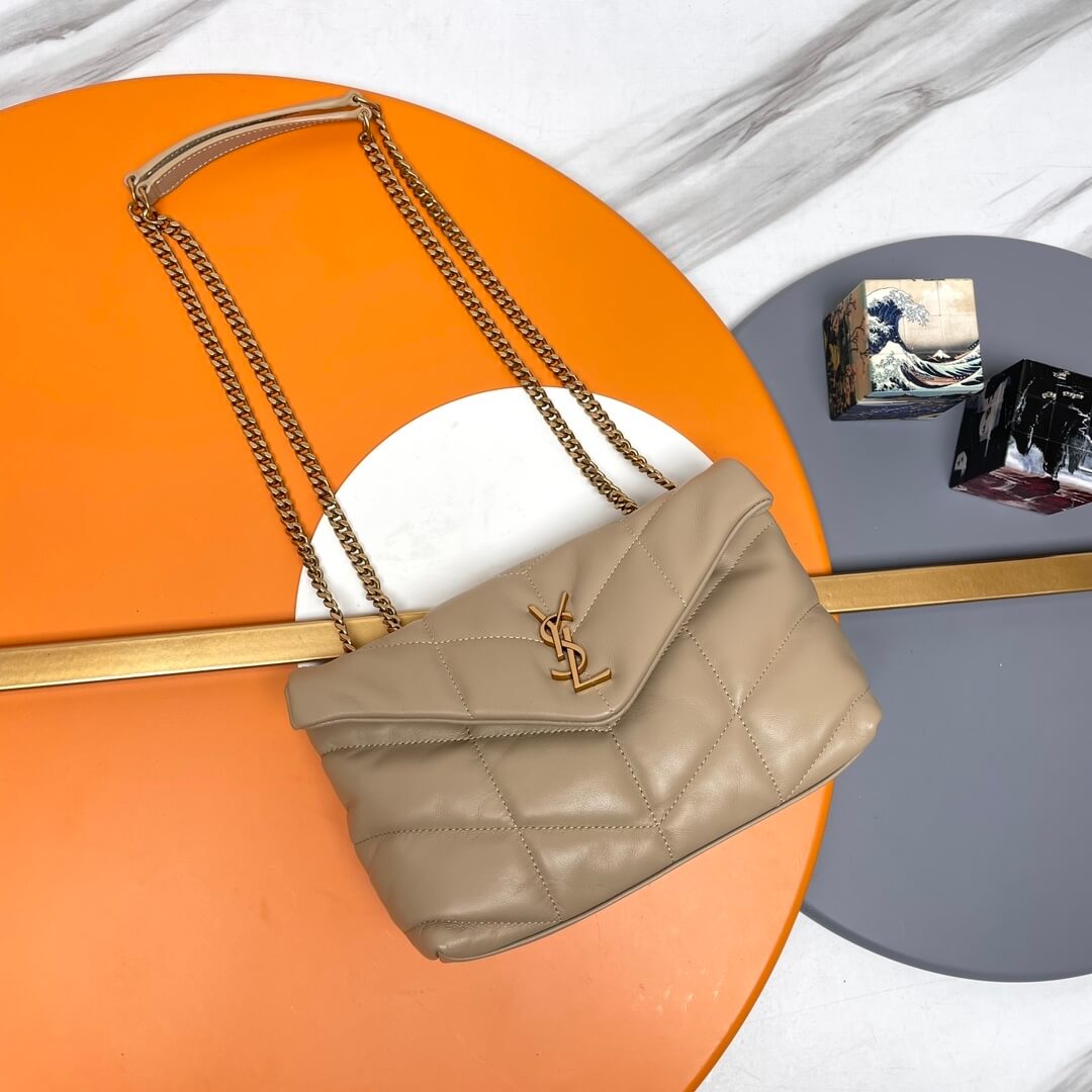 Beige YSL Toy Puffer in lambskin - Image 2