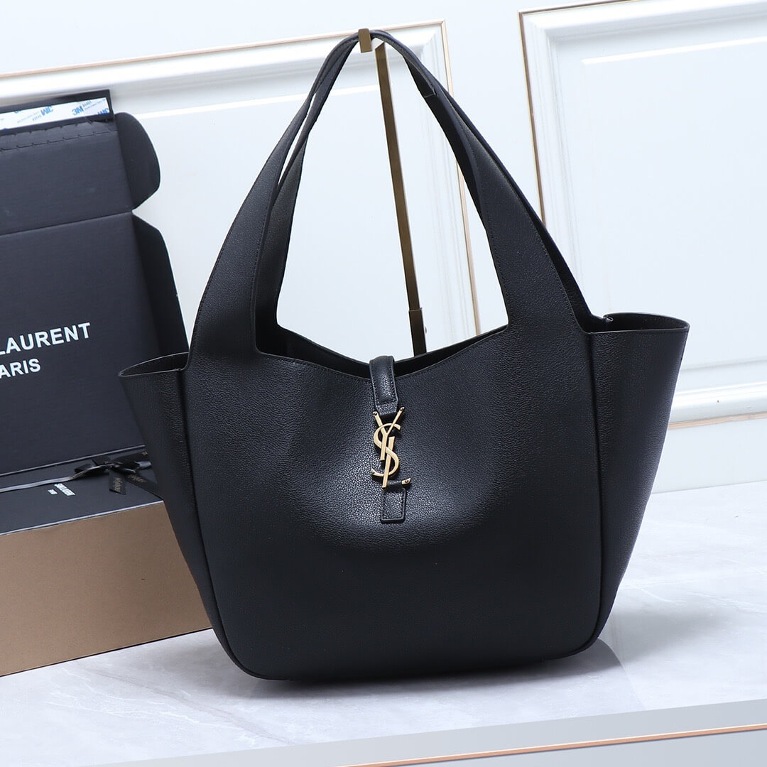 Black YSL LE 5 A 7 BEA IN GRAINED LEATHER - Image 2