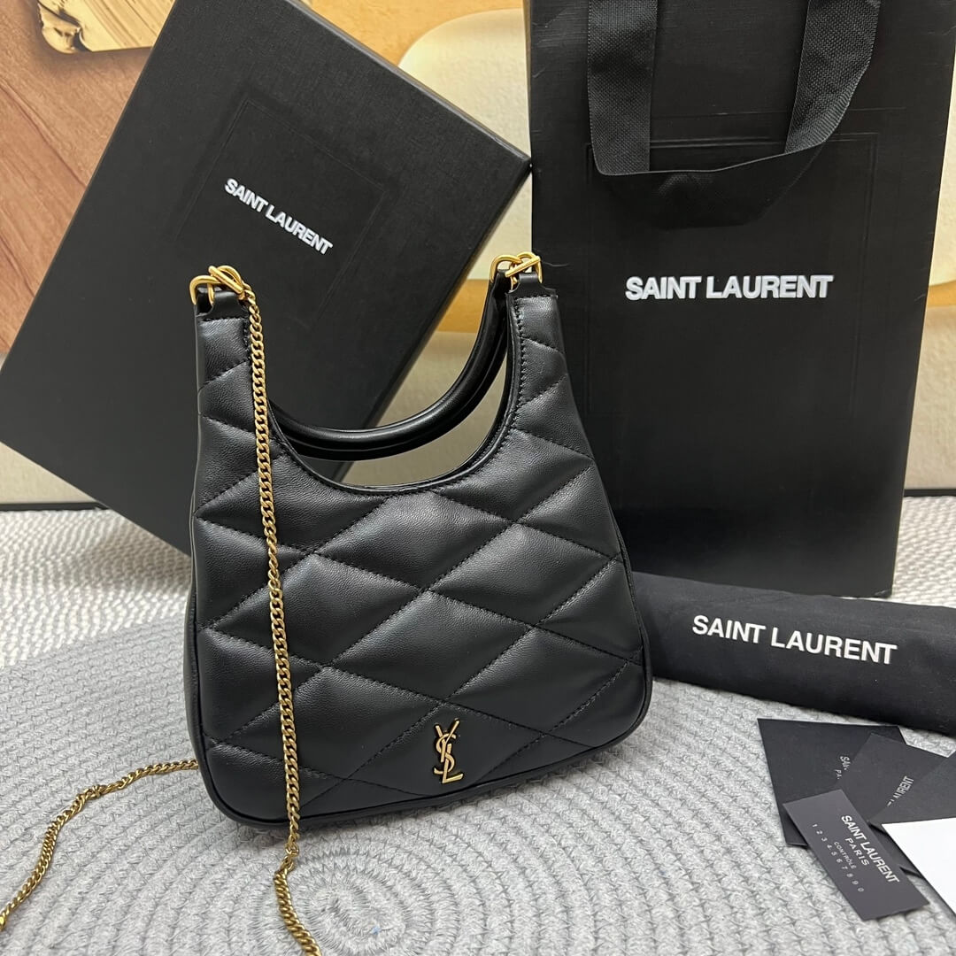 Black YSL SADE Hobo lambskin Bag - Image 2