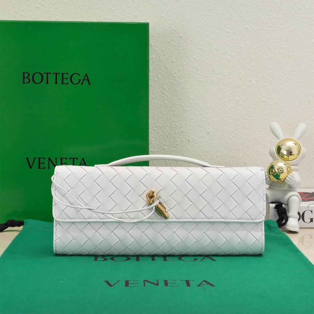 White Bottega Veneta Andiamo Clutch (Best
 GRADE) - Image 2