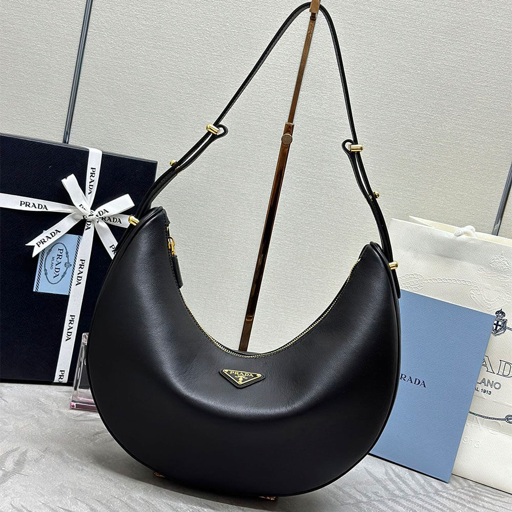 Black Prada Large leather shoulder bag - Image 2