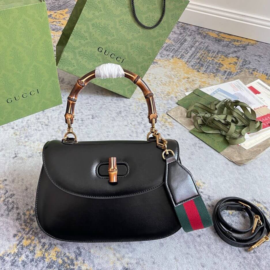 GUCCI BAMBOO 1947 JUMBO GG SMALL TOP HANDLE BAG - Image 2