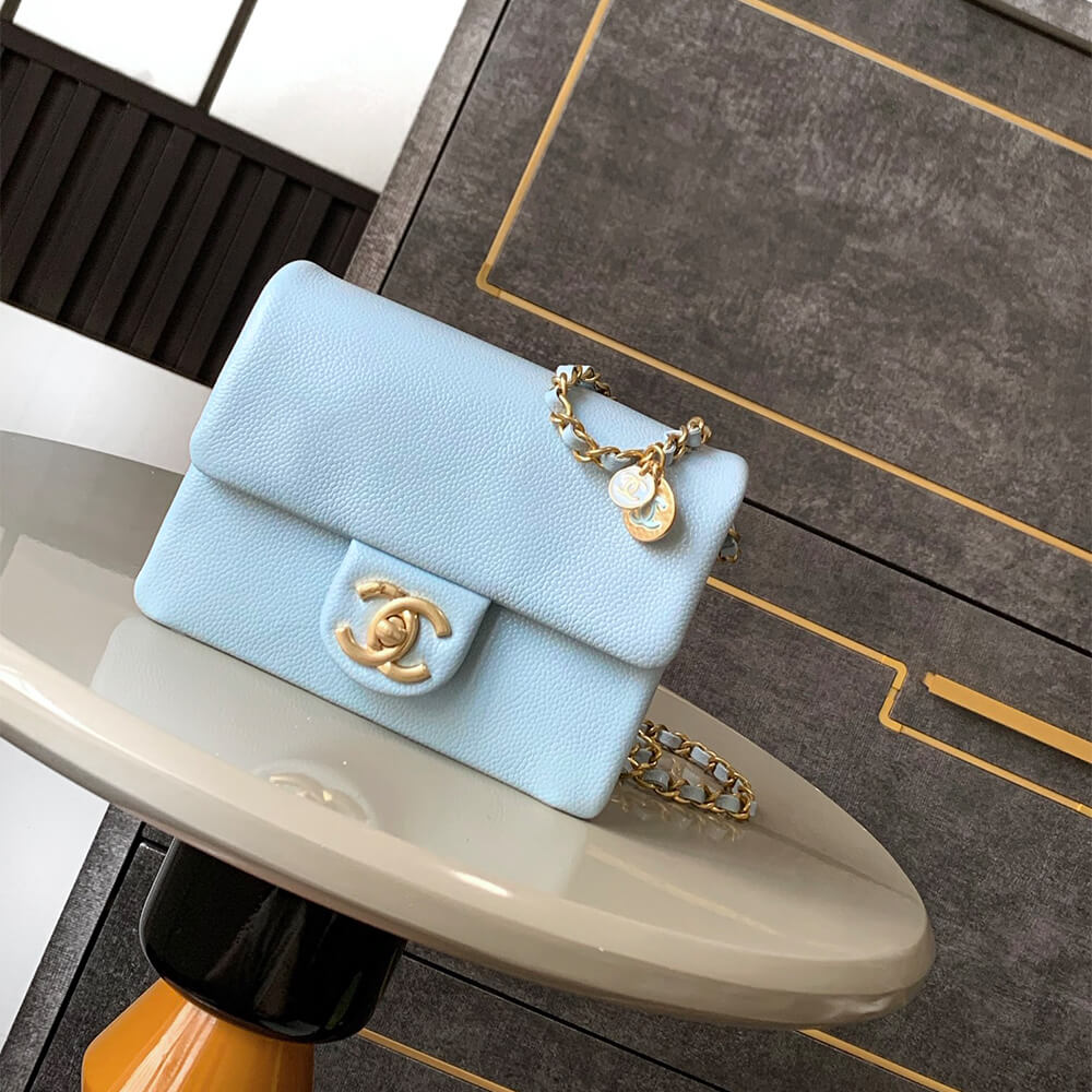 Light Blue CHANEL Mini Flap Bag (Best
 grade) - Image 2