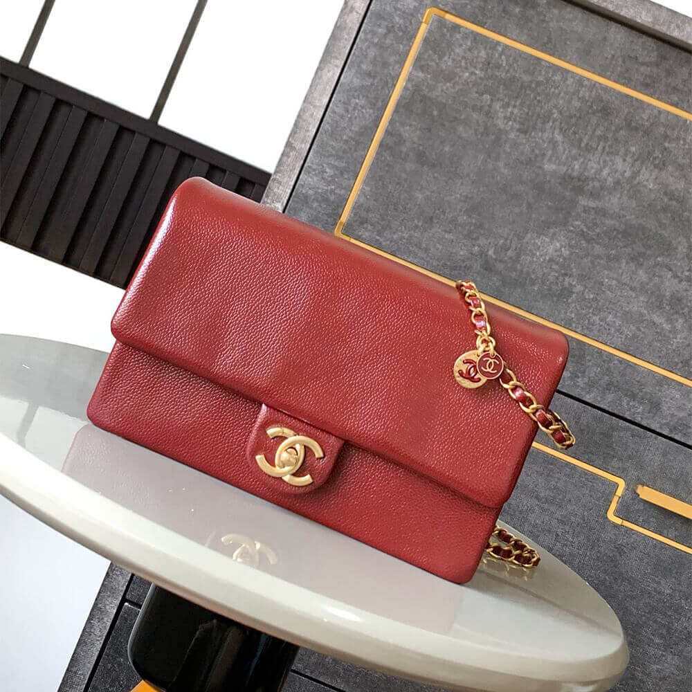 Burgundy CHANEL Small Flap Bag (Best
 grade) - Image 2