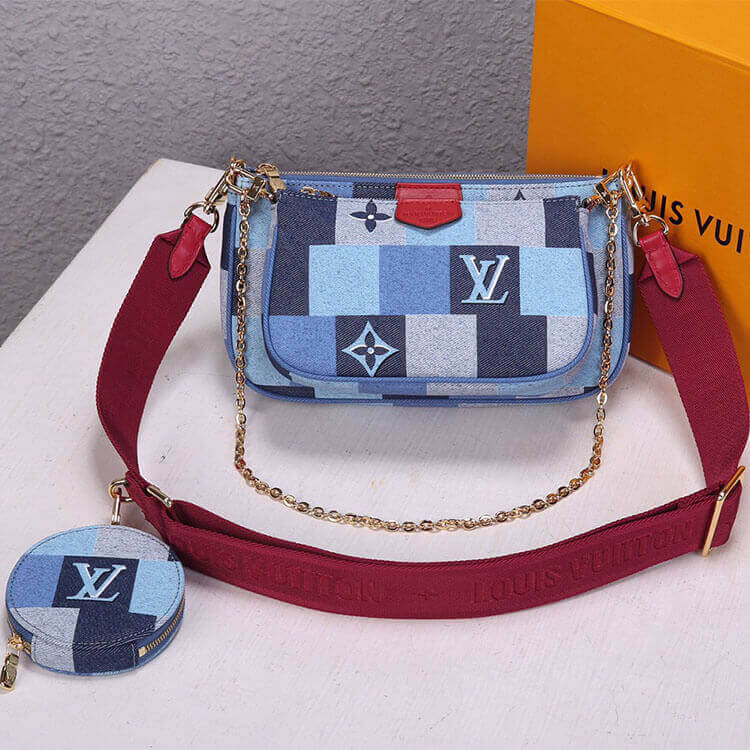 Blue LV Multi Pochette Accessoires - Image 2