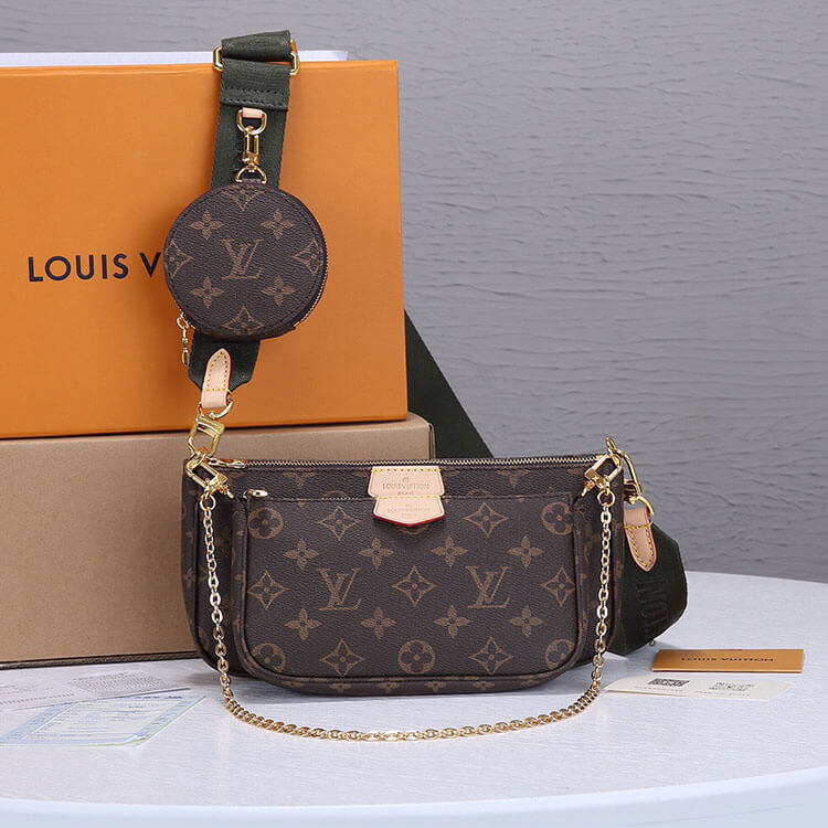 Khaki LV Multi Pochette Accessoires - Image 2