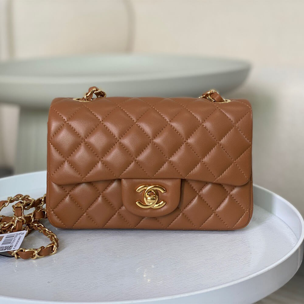 Dark Beige Chanel Mini Flap Bag (Best
 grade) - Image 2