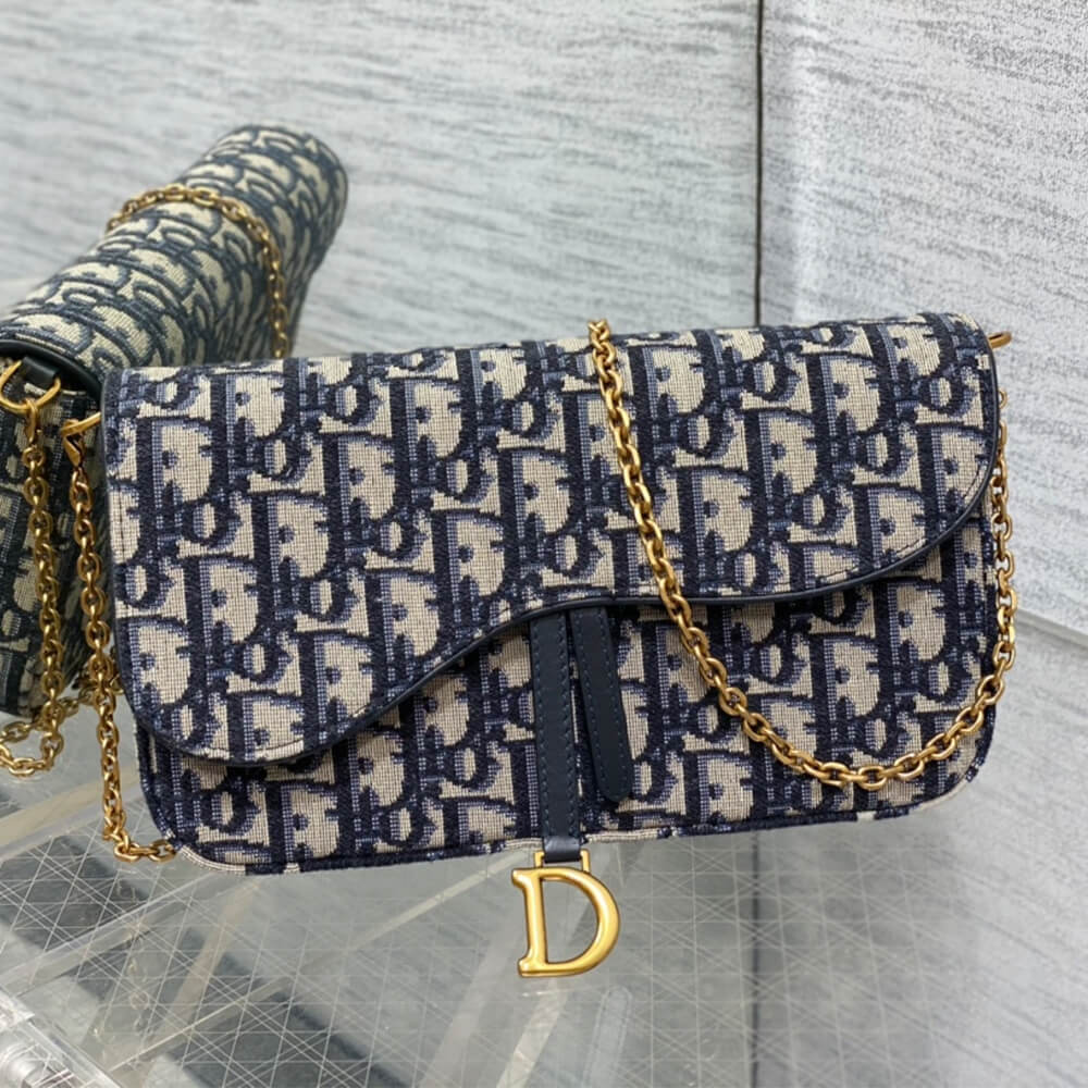 Dior Saddle Pouch with Chain - Image 2