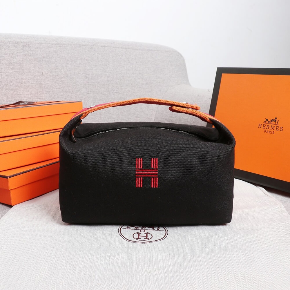 Black Hermes toiletery bag - Image 2
