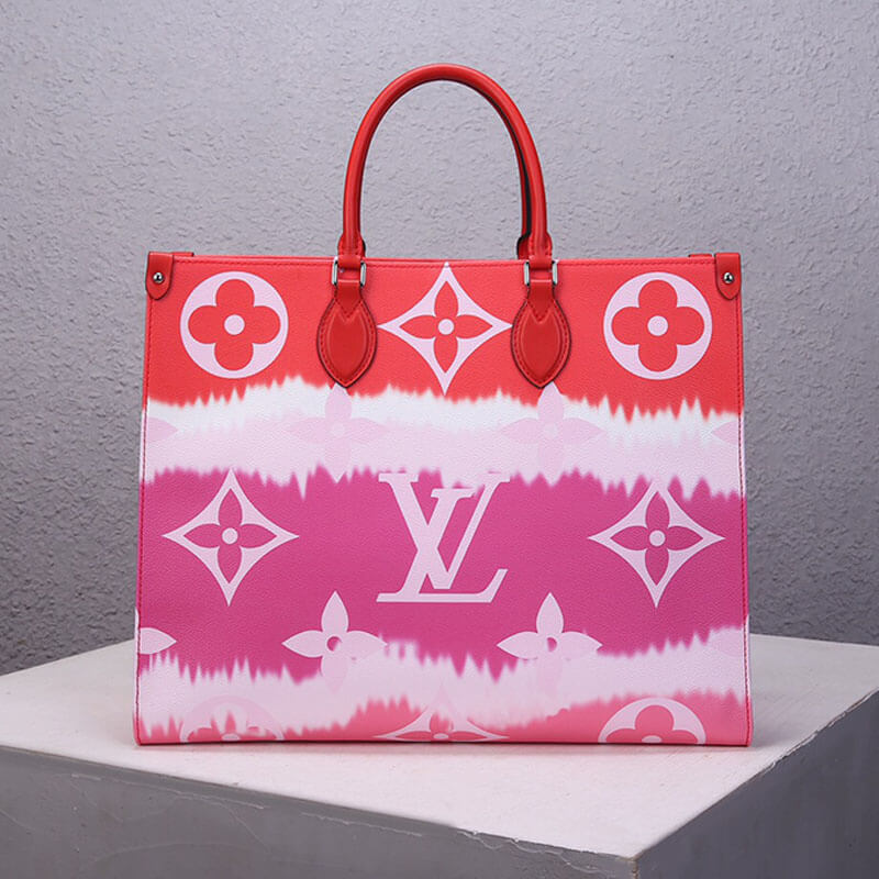 Red LV Escale OnTheGo GM Tote Bag - Image 2