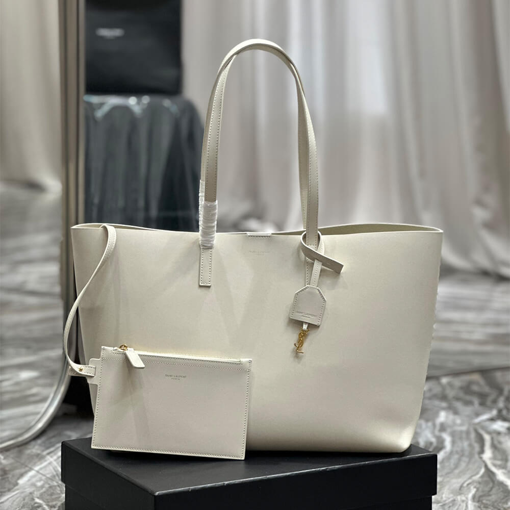 White YSL Shopping Saint Laurent leather - Image 2