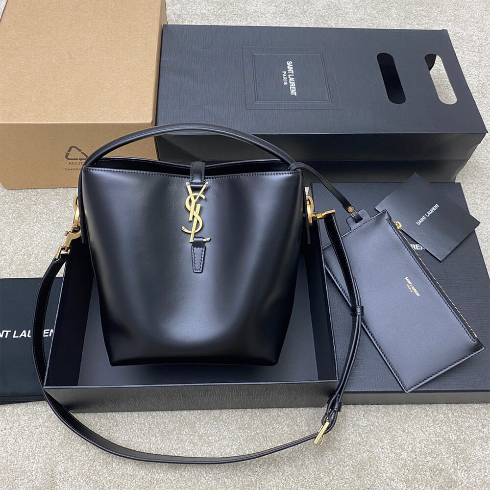 BLACK YSL LE 37 small in shiny leather - Image 2