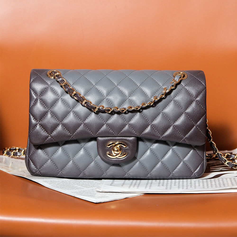 Grey CHANEL CLASSIC 11.12 HANDBAG (Best
 grade) - Image 2