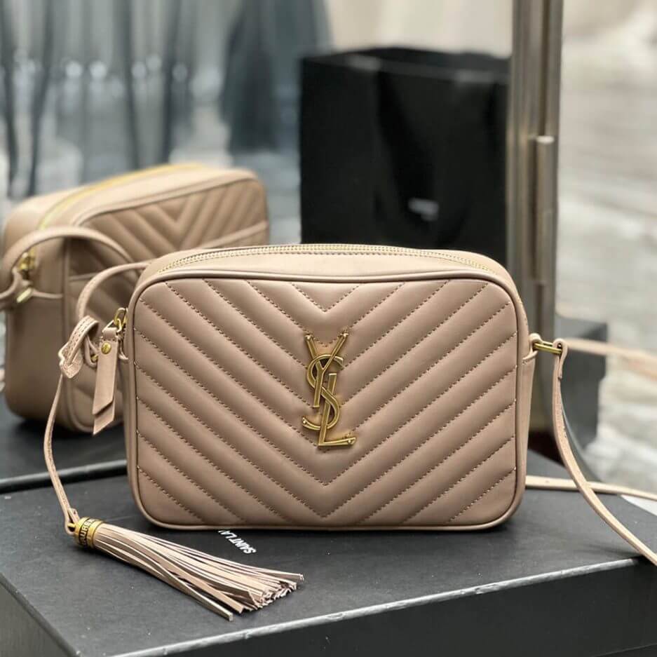 ROSY SAND YSL LOU CAMERA BAG IN QUILTED LEATHER - Image 2