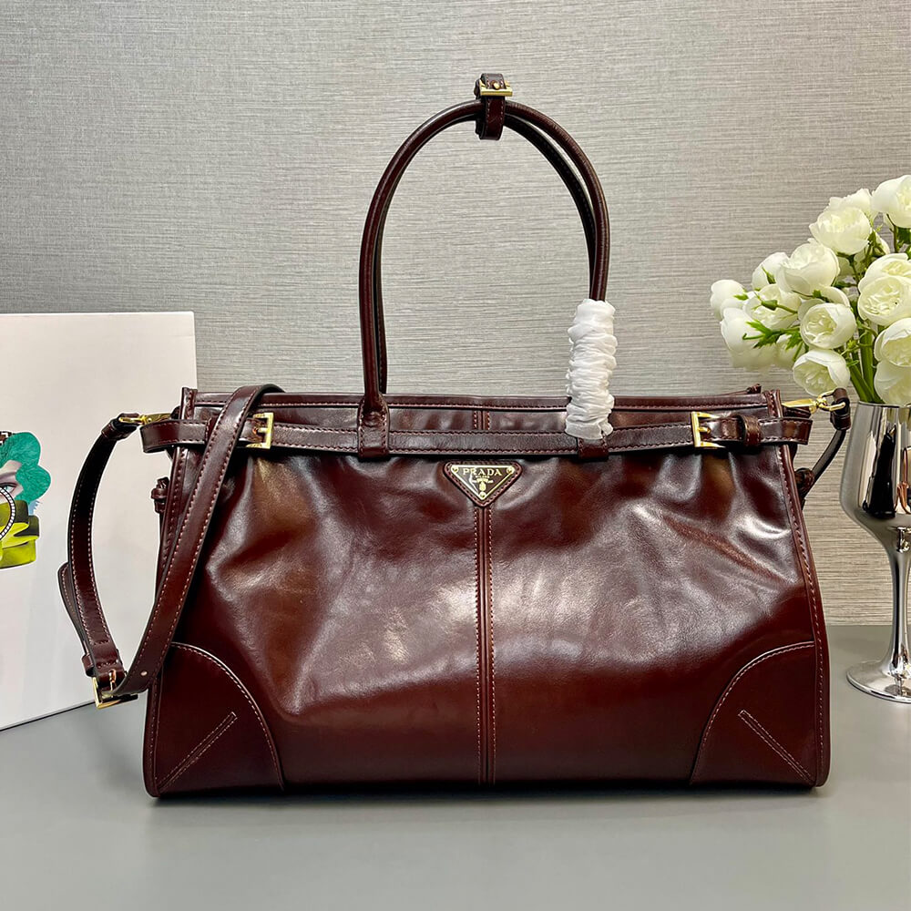 Dark Brown Prada Large leather handbag (Best
 grade) - Image 2