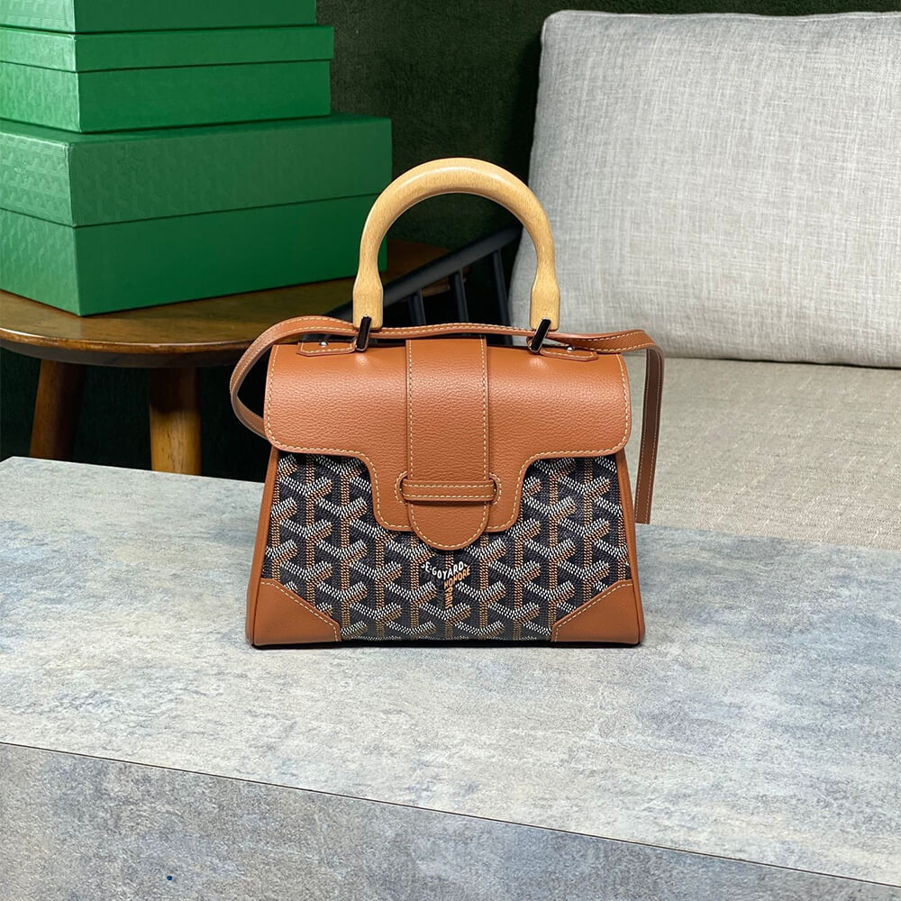 Black & Tan Goyard Saigon Souple Mini Bag - Image 2