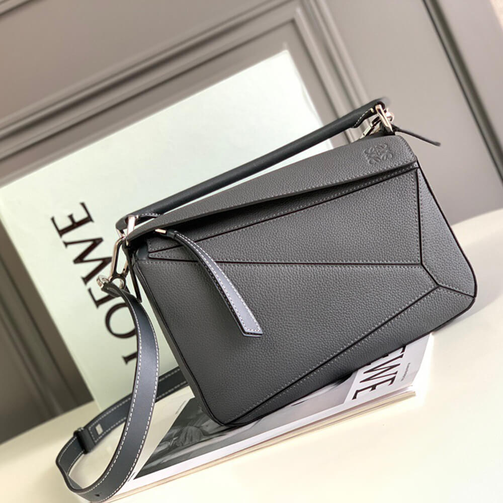 Pearl Grey LOEWE Small Puzzle Bag - Image 2