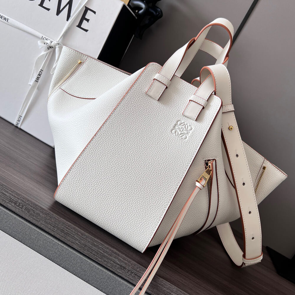 Soft White Loewe Small Hammock bag in soft grained calfskin - Image 2