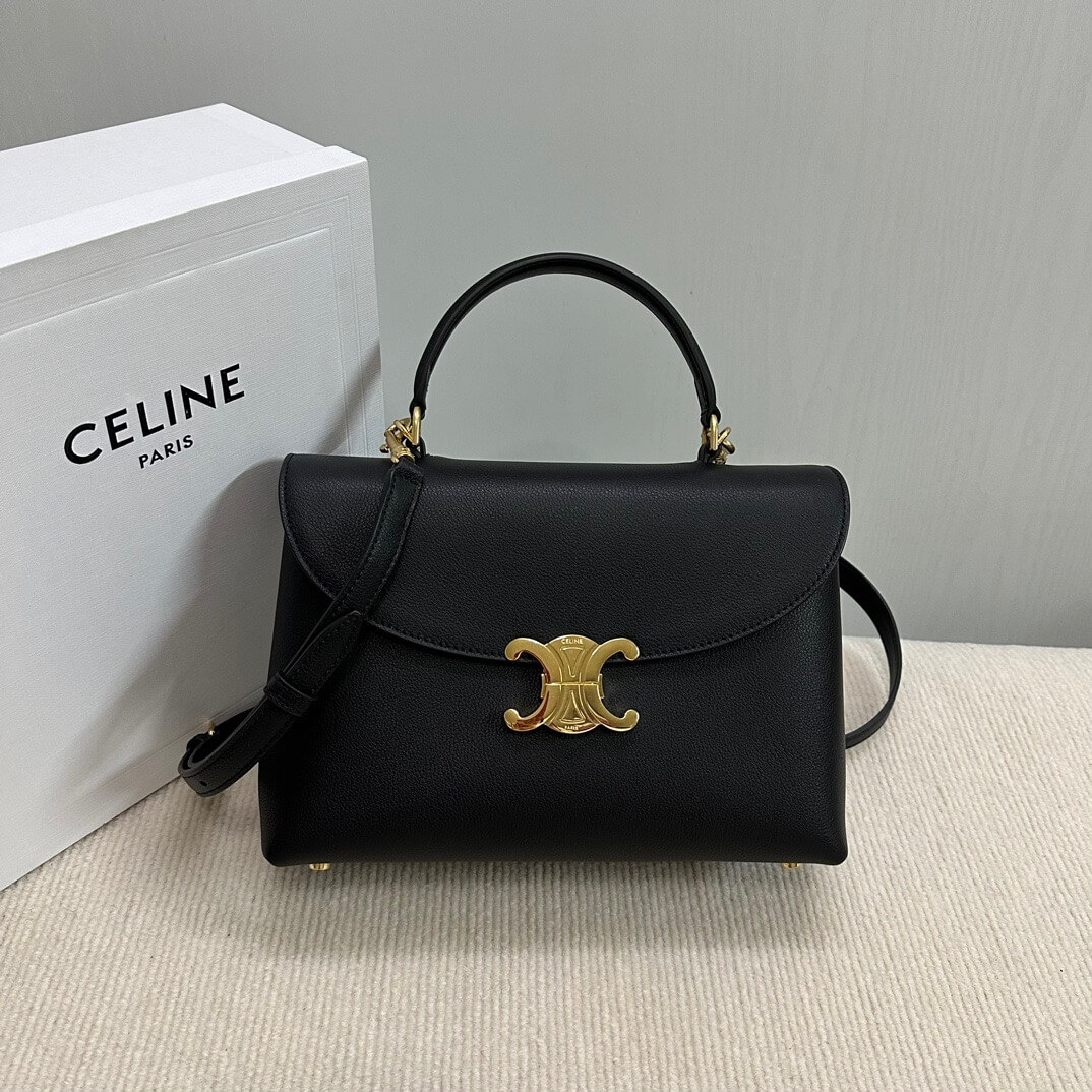 Black CELINE Medium size NINO bag in soft cow leather - Image 2