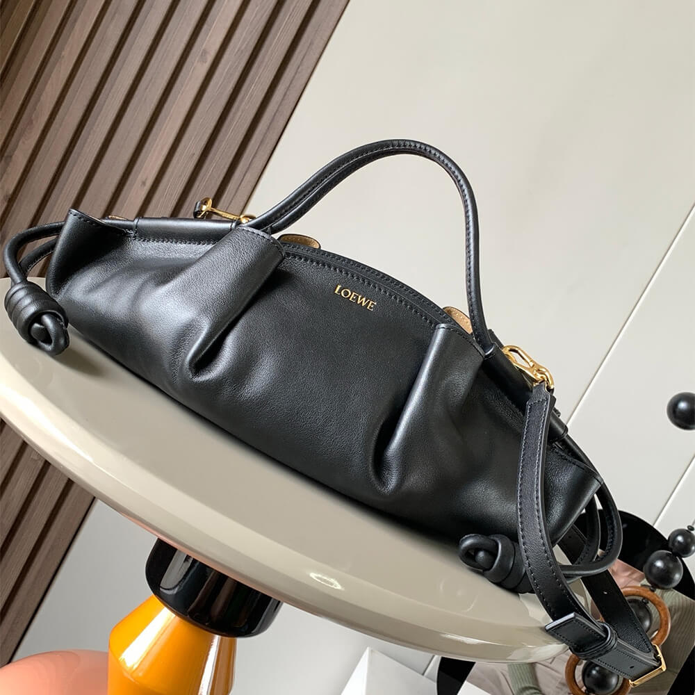 Black Loewe Small Paseo bag in shiny nappa calfskin (Best
 grade) - Image 2