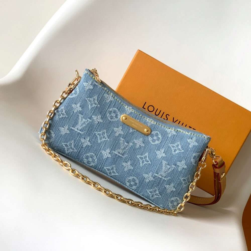 Sky Blue LV Liv Pochette - Image 2
