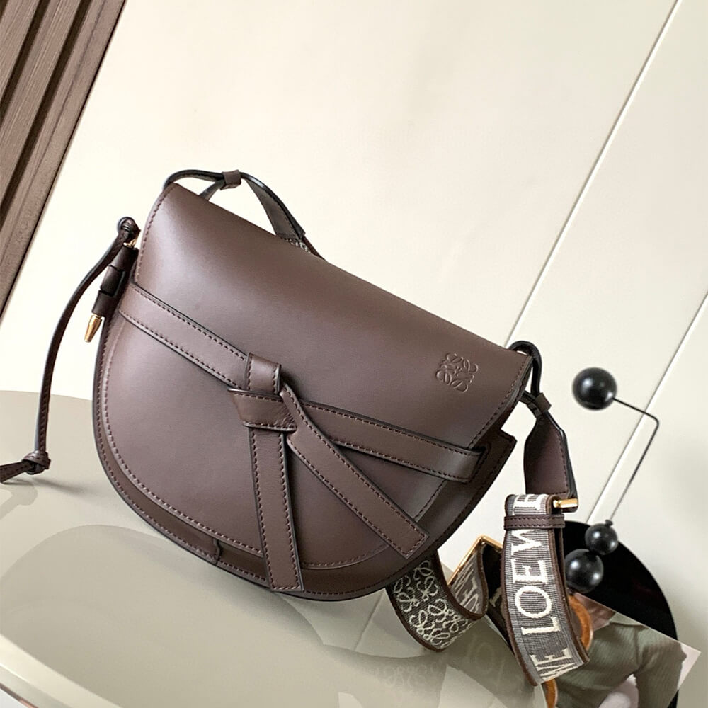 Loewe Small Gate bag in soft calfskin and jacquard - Image 2