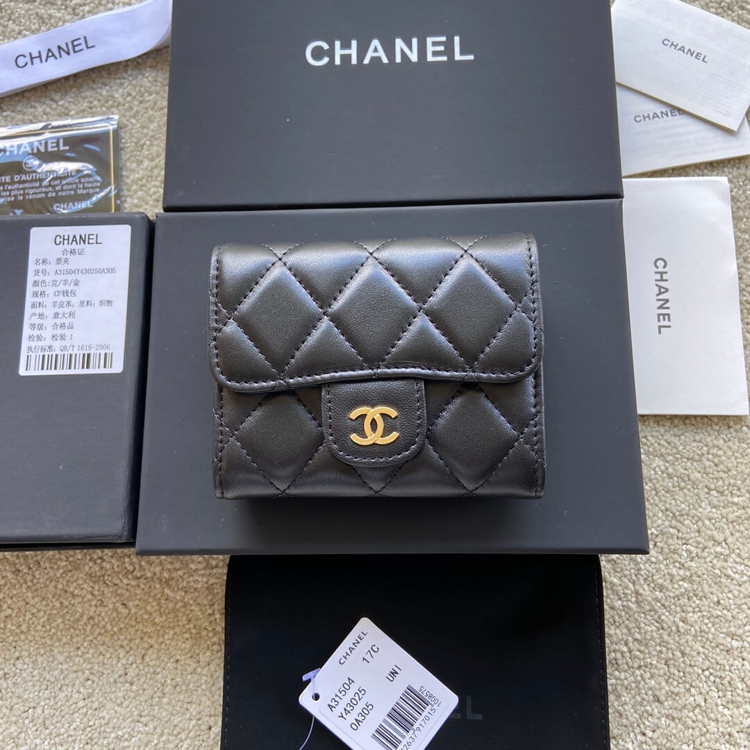 Black CHANEL Classic Small Flap Wallet - Image 2
