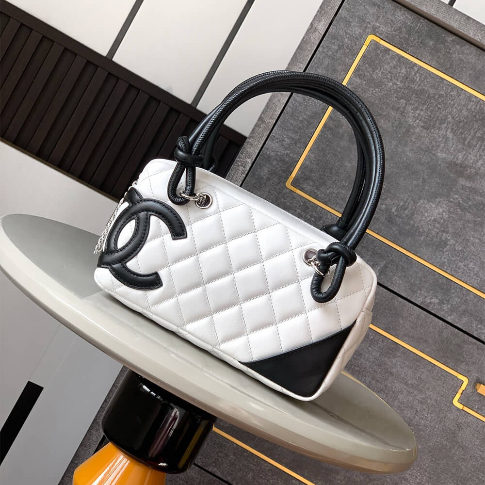 White & Black Chanel Mini Cambon Line Tote (Best
 grade) - Image 2