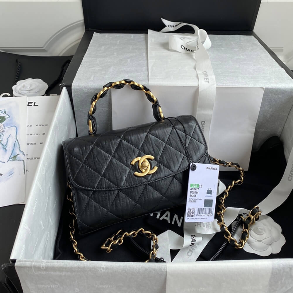 CHANEL Mini Flap Bag with Top Handle - Image 2