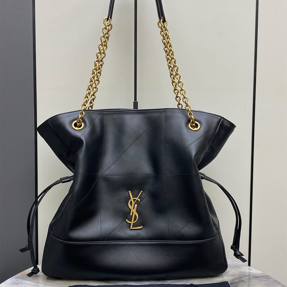 Black YSL JAMIE SHOPPING BAG in lambskin - Image 2