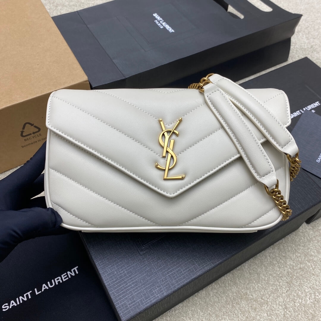 White YSL LOULOU small in MATELASSE lambskin - Image 2