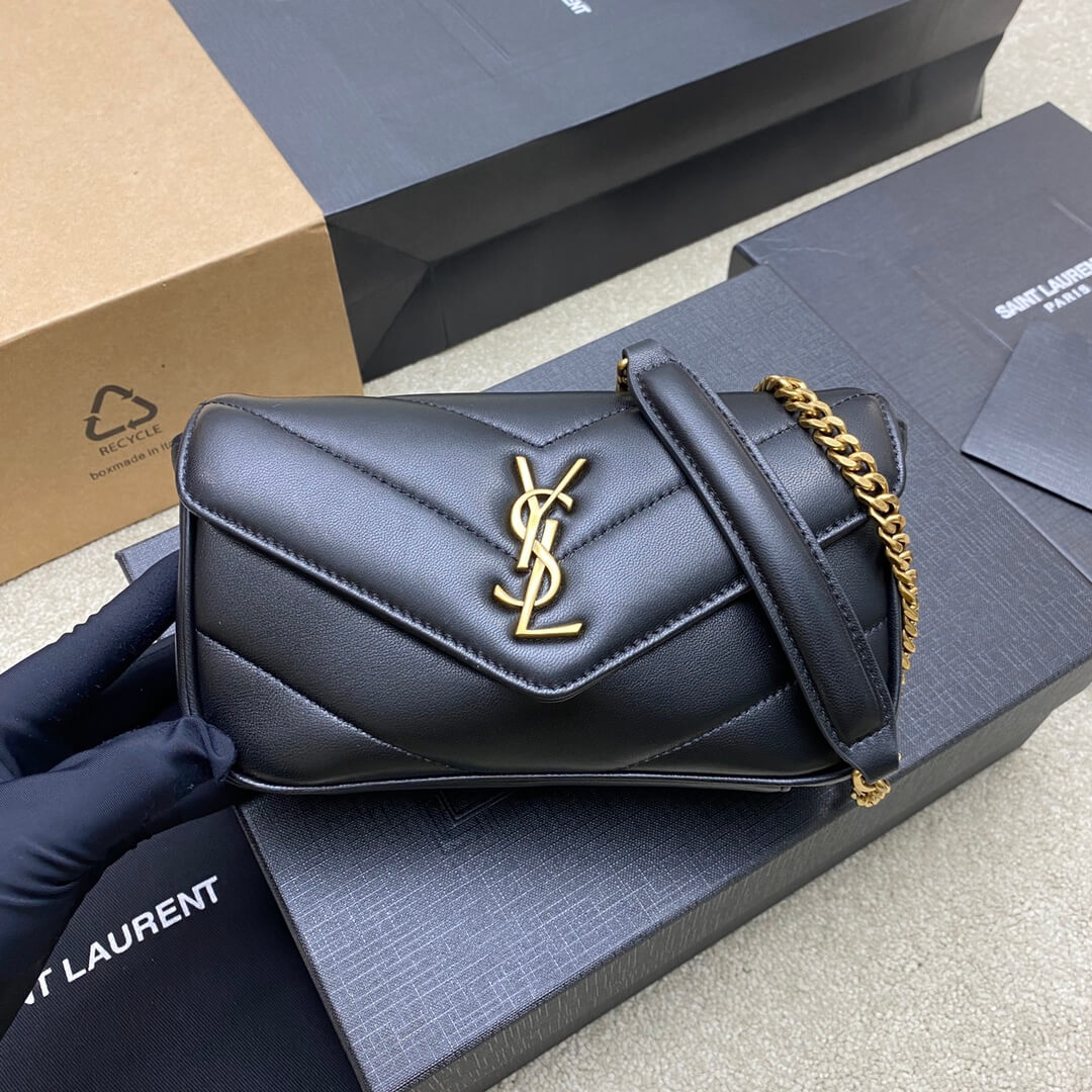 Black YSL LOULOU MINI in lambskin - Image 2