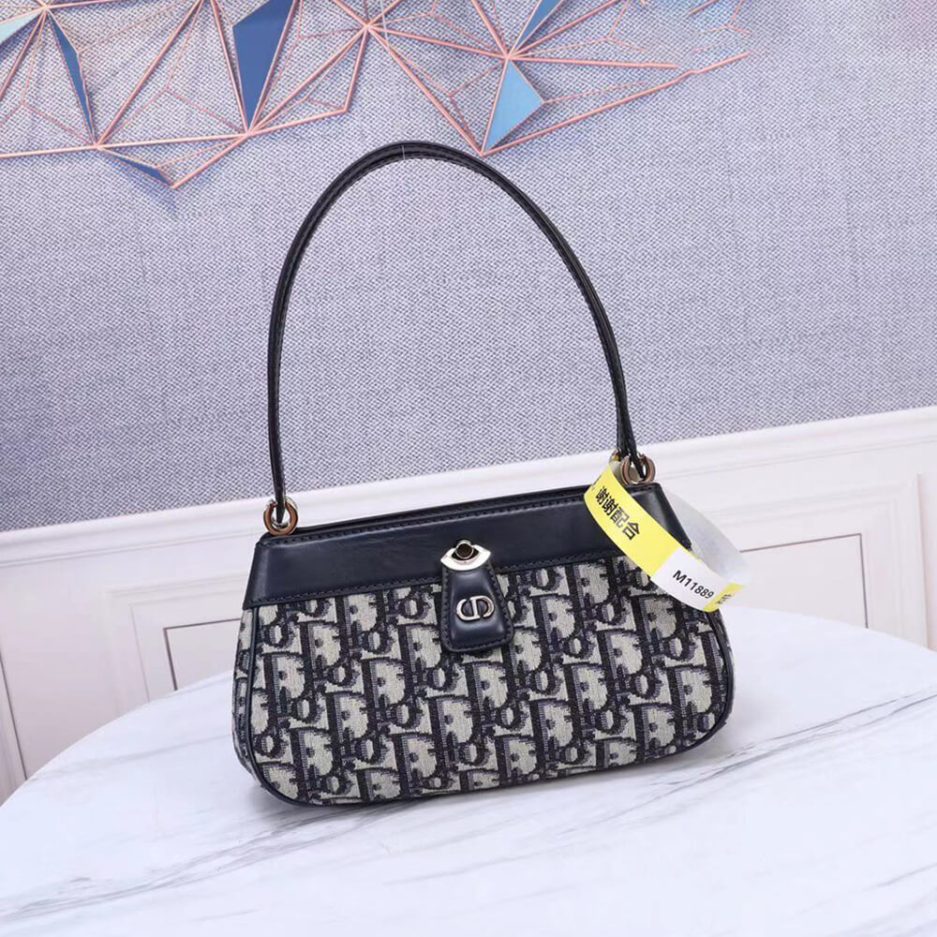 Blue SMALL DIOR KEY BAG - Image 2