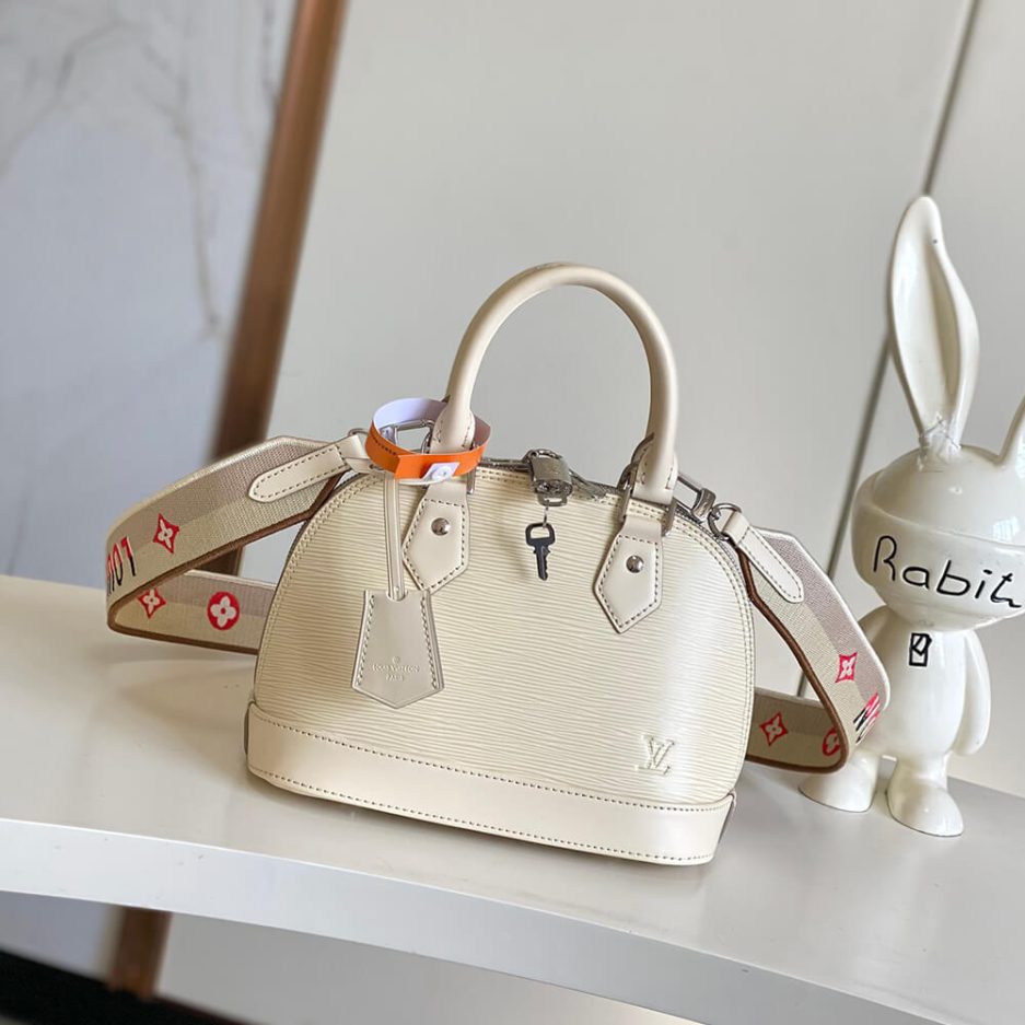 Quartz White LV Alma BB Bag - Image 2