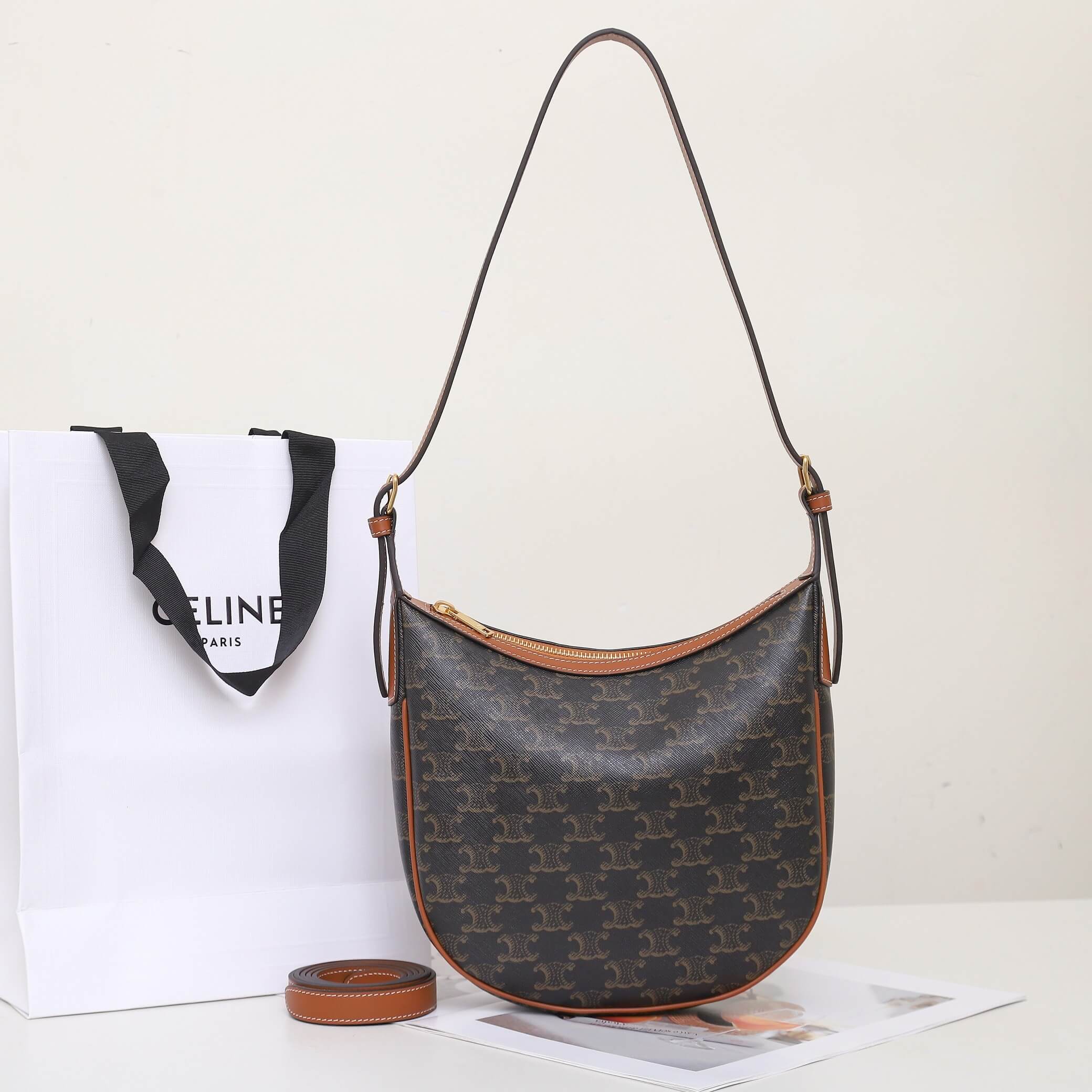 CELINE HELO?SE TRIOMPHE LOGO PRINTED calfskin small bag - Image 2