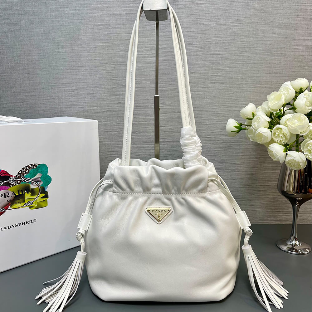 White Prada Nappa leather shoulder Bag - Image 2