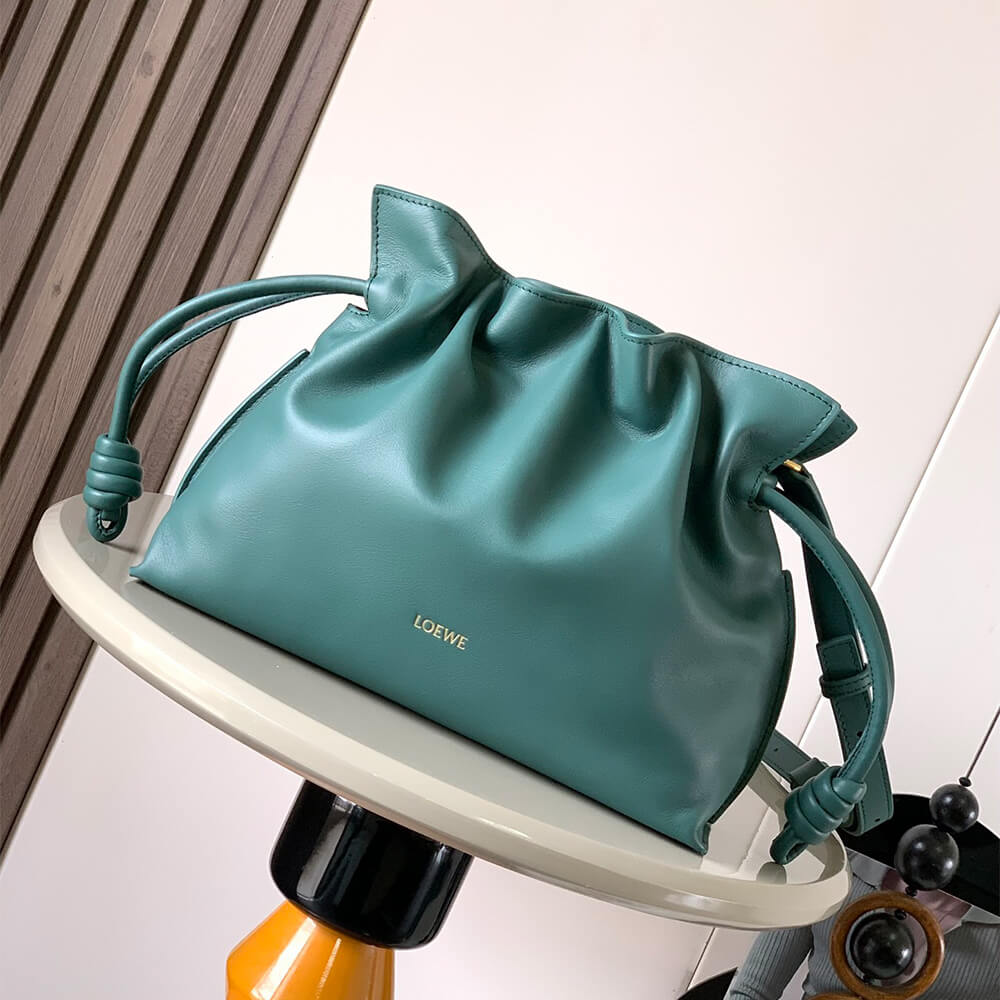 Vetiver LOEWE Medium Flamenco clutch in nappa calfskin (Best
 GRADE) - Image 2