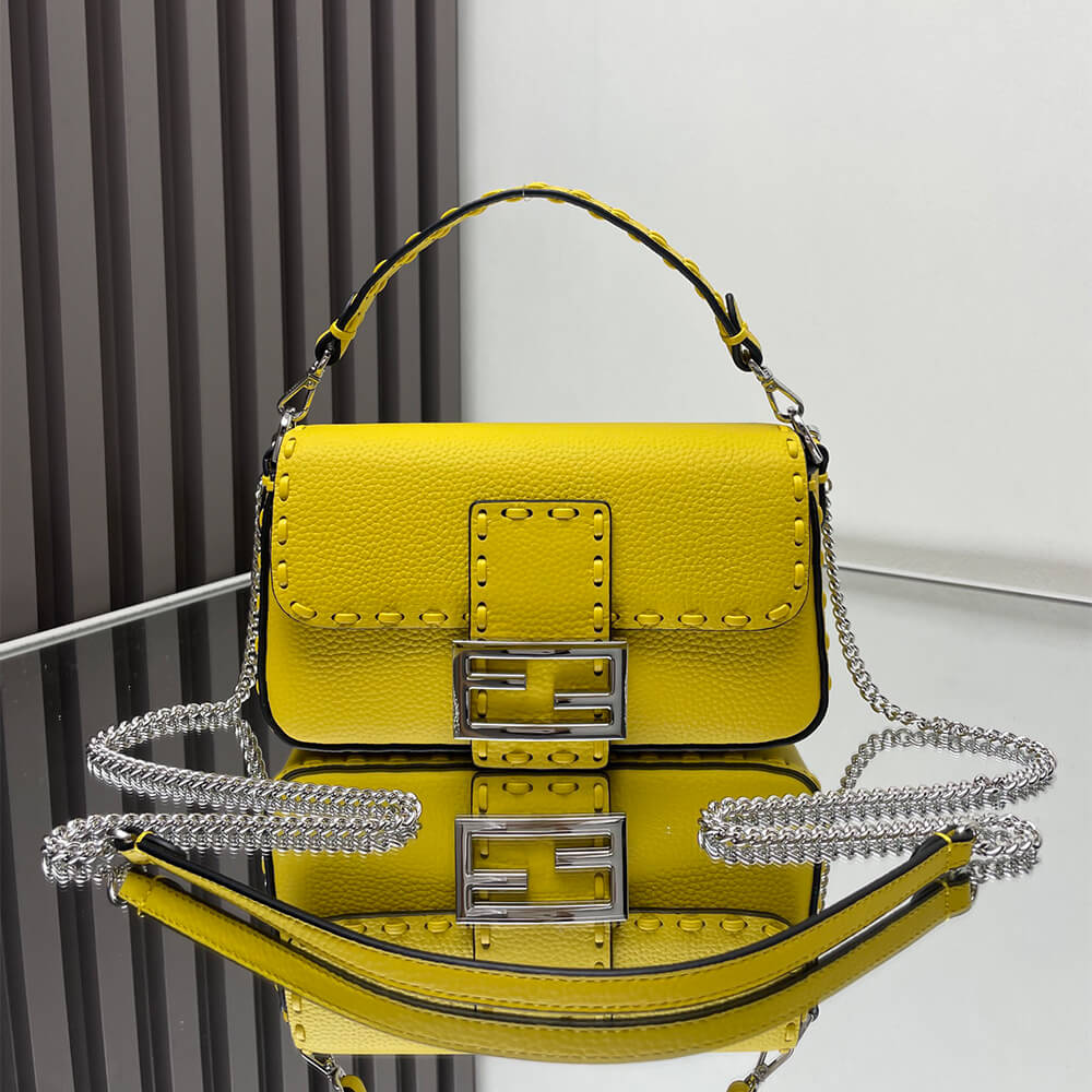 Yellow Fendi Mini Baguette - Image 2
