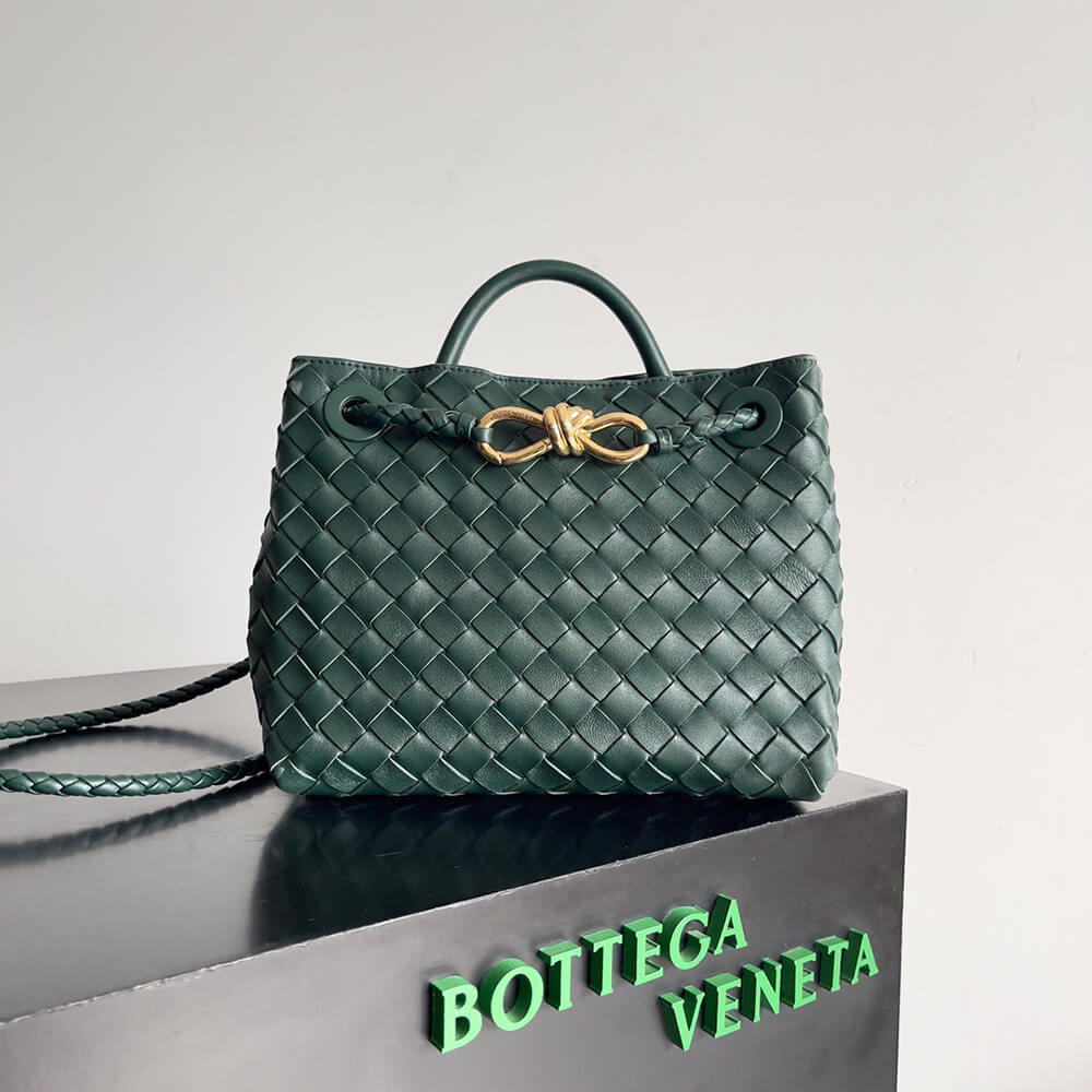 Dark Green Bottega Veneta Small Andiamo - Image 2