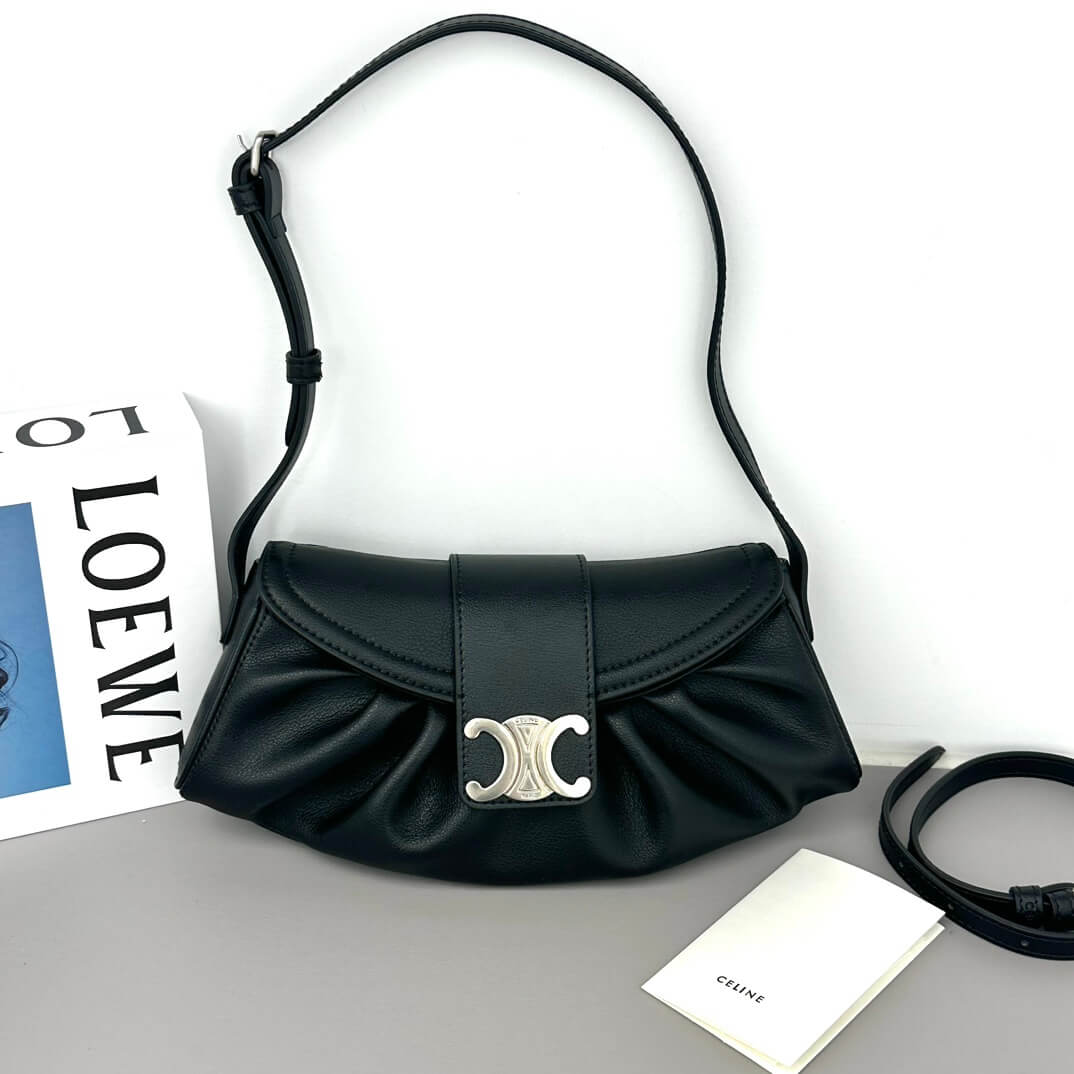 CELINE TEEN CELINE POLLY BAG IN SOFT CUFF LEATHER - Image 2