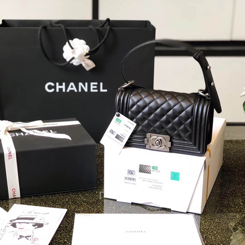 Black SMALL BOY CHANEL HANDBAG - Image 2